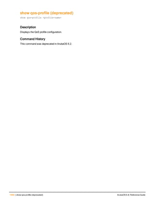 Aruba OS 6.4 Command Line Interface Reference Guide