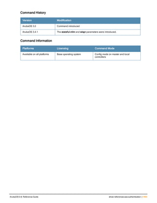 Aruba OS 6.4 Command Line Interface Reference Guide