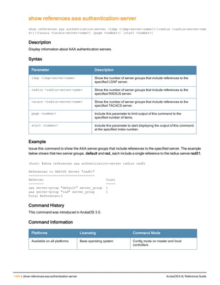 Aruba OS 6.4 Command Line Interface Reference Guide