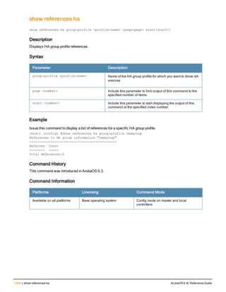 Aruba OS 6.4 Command Line Interface Reference Guide
