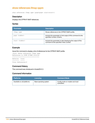 Aruba OS 6.4 Command Line Interface Reference Guide