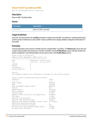 Aruba OS 6.4 Command Line Interface Reference Guide