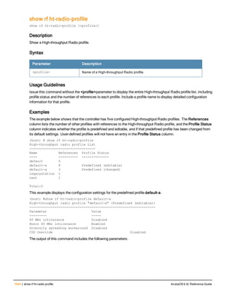 Aruba OS 6.4 Command Line Interface Reference Guide