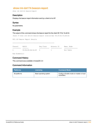 Aruba OS 6.4 Command Line Interface Reference Guide