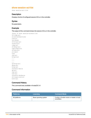 Aruba OS 6.4 Command Line Interface Reference Guide