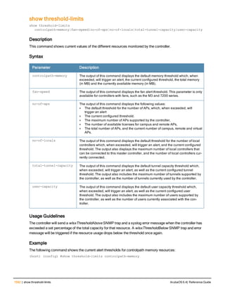 Aruba OS 6.4 Command Line Interface Reference Guide