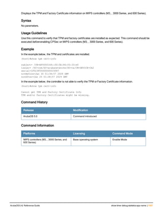 Aruba OS 6.4 Command Line Interface Reference Guide