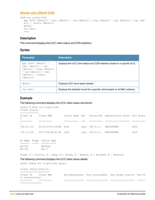 Aruba OS 6.4 Command Line Interface Reference Guide