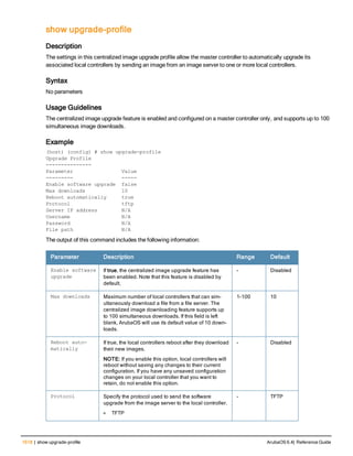 Aruba OS 6.4 Command Line Interface Reference Guide