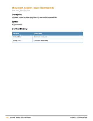 Aruba OS 6.4 Command Line Interface Reference Guide