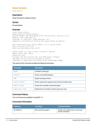 Aruba OS 6.4 Command Line Interface Reference Guide
