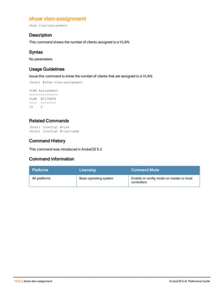 Aruba OS 6.4 Command Line Interface Reference Guide