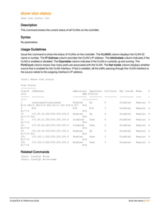 Aruba OS 6.4 Command Line Interface Reference Guide