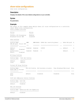 Aruba OS 6.4 Command Line Interface Reference Guide