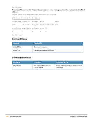 Aruba OS 6.4 Command Line Interface Reference Guide