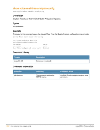 Aruba OS 6.4 Command Line Interface Reference Guide
