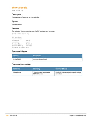 Aruba OS 6.4 Command Line Interface Reference Guide