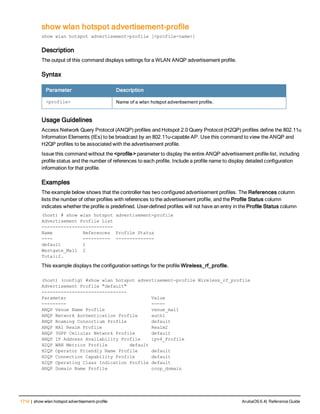 Aruba OS 6.4 Command Line Interface Reference Guide