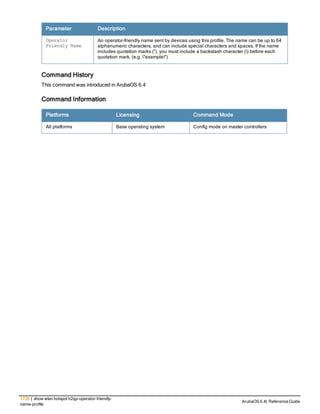 Aruba OS 6.4 Command Line Interface Reference Guide
