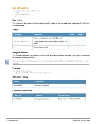 Aruba OS 6.4 Command Line Interface Reference Guide