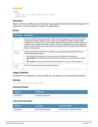 Aruba OS 6.4 Command Line Interface Reference Guide