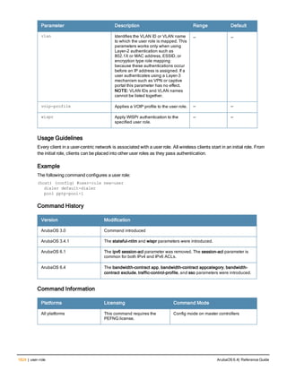 Aruba OS 6.4 Command Line Interface Reference Guide