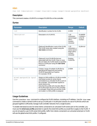 Aruba OS 6.4 Command Line Interface Reference Guide