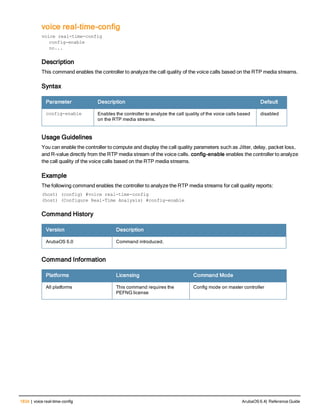 Aruba OS 6.4 Command Line Interface Reference Guide