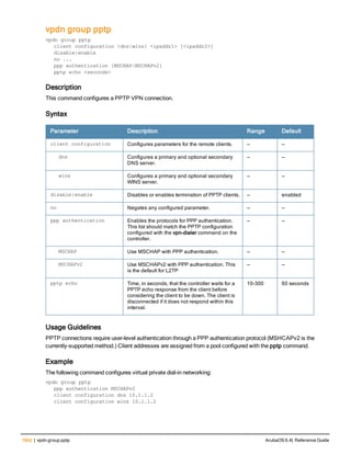 Aruba OS 6.4 Command Line Interface Reference Guide