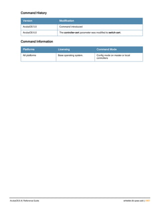 Aruba OS 6.4 Command Line Interface Reference Guide
