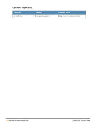 Aruba OS 6.4 Command Line Interface Reference Guide