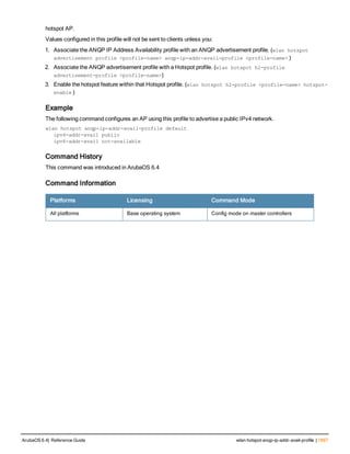 Aruba OS 6.4 Command Line Interface Reference Guide