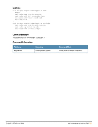 Aruba OS 6.4 Command Line Interface Reference Guide