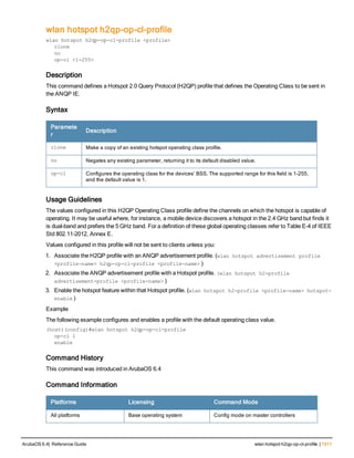Aruba OS 6.4 Command Line Interface Reference Guide