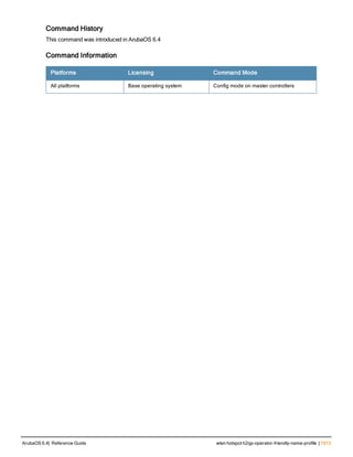 Aruba OS 6.4 Command Line Interface Reference Guide
