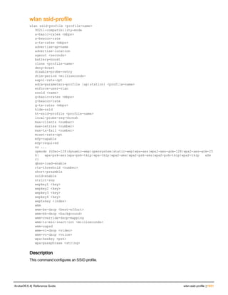 Aruba OS 6.4 Command Line Interface Reference Guide
