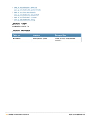 Aruba OS 6.4 Command Line Interface Reference Guide