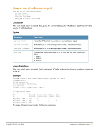 Aruba OS 6.4 Command Line Interface Reference Guide