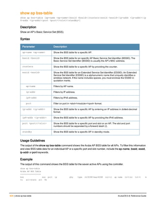 Aruba OS 6.4 Command Line Interface Reference Guide