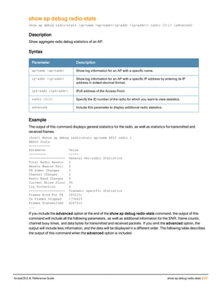 Aruba OS 6.4 Command Line Interface Reference Guide