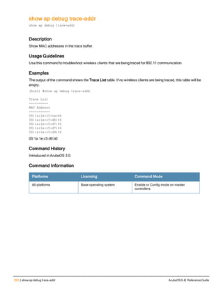 Aruba OS 6.4 Command Line Interface Reference Guide