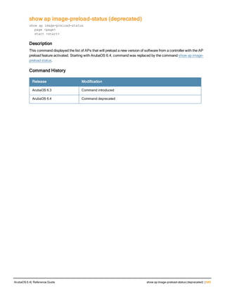 Aruba OS 6.4 Command Line Interface Reference Guide