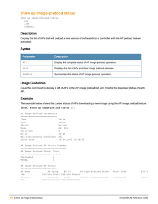 Aruba OS 6.4 Command Line Interface Reference Guide