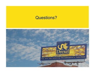 We make the education net work.
Questions?
 