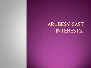 Arubesy cast interests. 