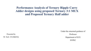 Ternary Logic Based Halfadder And Full Adder Pptx Ternary Logic Based Halfadder And Full Adder Pptx