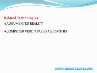 AUGUMENTED REALITY
COMPUTER VISION BASED ALGORITHM
 