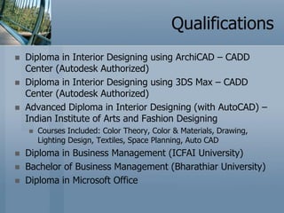 Aruna - Interior Designing Profile | PDF