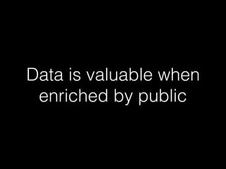 Data is valuable when
enriched by public
 