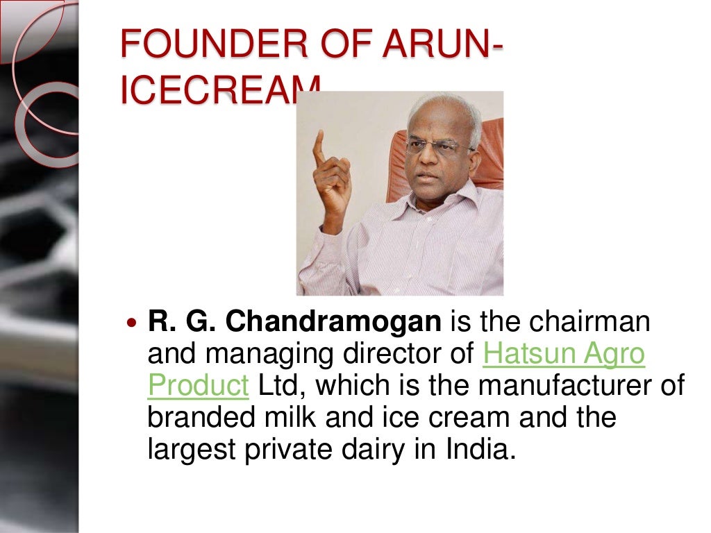 Economic Analysis of Arun ice creams